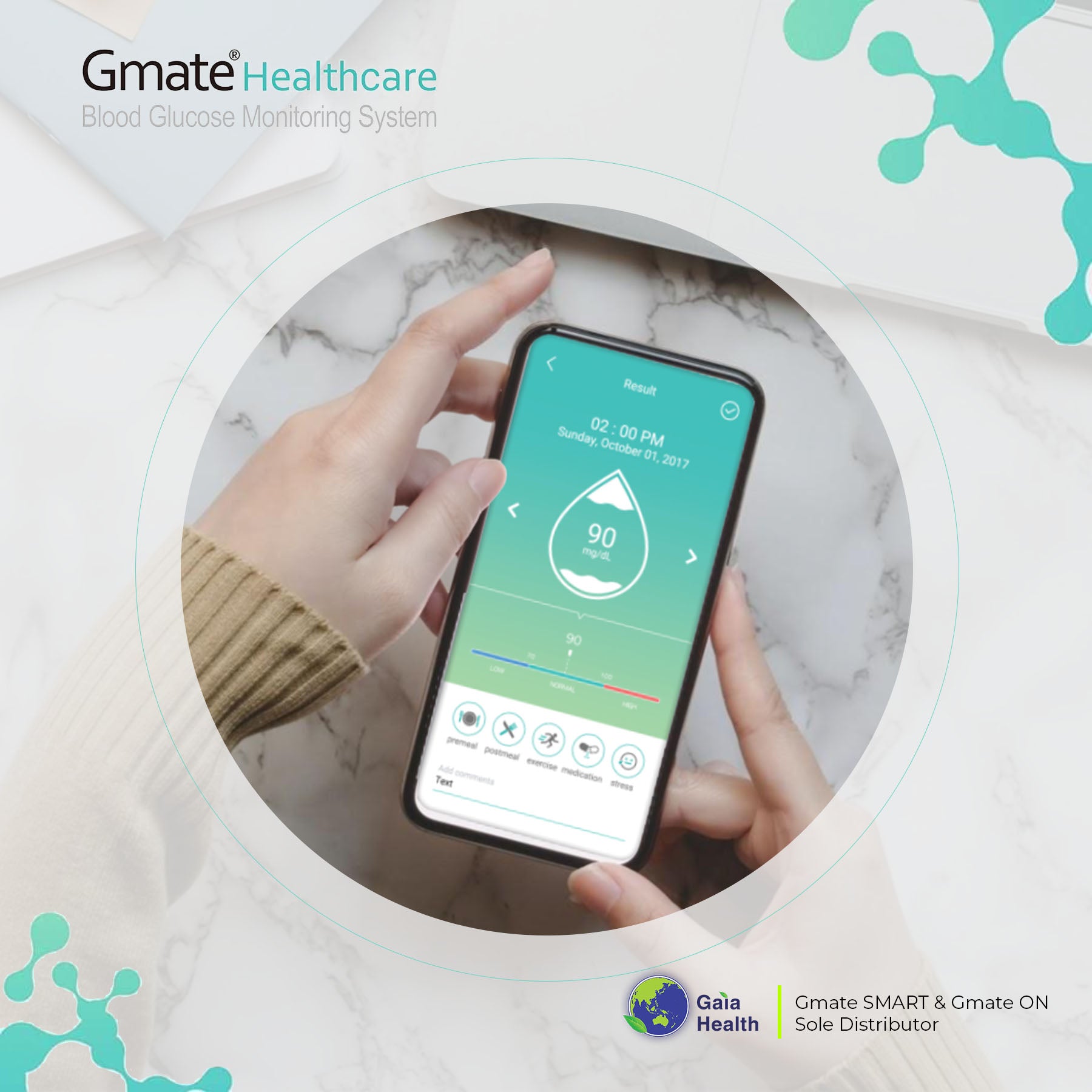 GMate On Glucometer (USB-Micro / Type-C port)